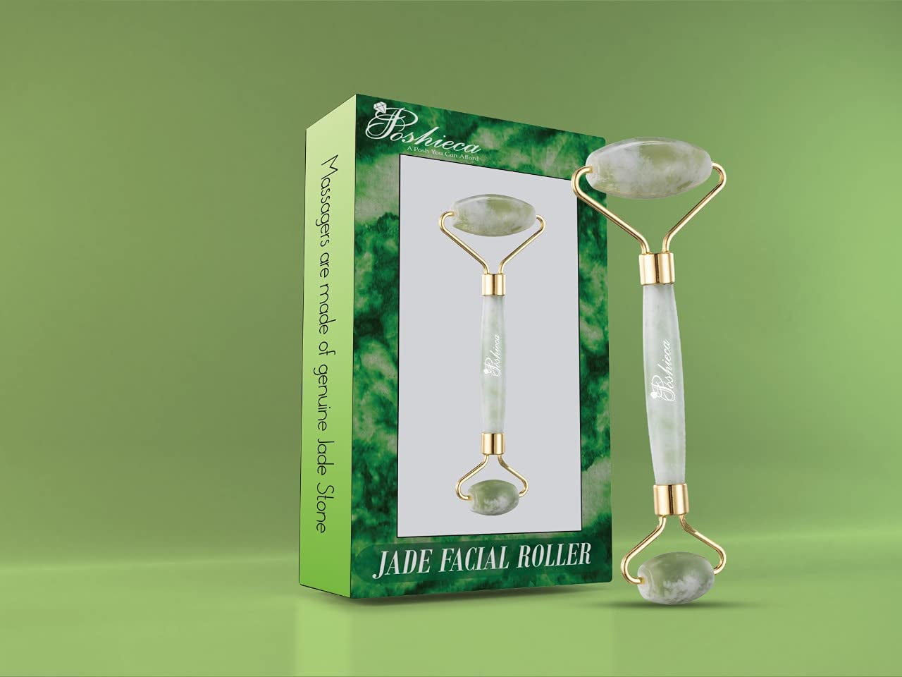 Poshieca Natural Stone Face Roller 100 Real Stone Facial Tool, Anti