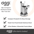 thumbnail image 6 of Oggi 8-Piece Compact Bar Set with Stand, Stainless, 6 of 8