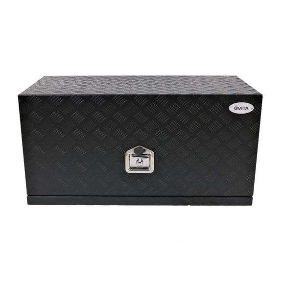 Inspirer Studio Aluminum Heavy Duty Pick Up ATV Trailer Tool Box with Lock (39.5''x19.5''x19.5'' Black)
