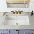 thumbnail image 1 of HOROW 27.6" X 15.8" Rectangular Ceramic Undermount Bathroom Sink with Overflow Hole, 1 of 11