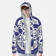 thumbnail image 3 of Pofeuu Blue And White Porcelain Pattern Print Sun Protection Outdoor Lightweight Full Zip UV Cooling Hoodie Long Sleeve Summer Clothing for Outdoor Hiking-X-Large, 3 of 5
