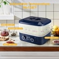 thumbnail image 2 of LIVOSA Food Dehydrator Machine Adjustable Temperature 48H Timer Auto Shutoff 5 Trays for Fruit Herbs Meat Veggies Dog Treats,Blue, 2 of 17