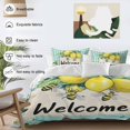 thumbnail image 4 of Summer Lemon Bedding 3 Piece Duvet Cover Set Queen Size, Spring Bees Turquoise Plaid Soft Microfiber Comforter Cover with Zipper Closure & Pillowcases, Wrinkle & FadeResistant Quilt Cover, 4 of 9
