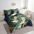 thumbnail image 3 of jejeloiu Boho Bohemian Waterfall 7-Piece Twin Bedding Sets,Natural Scenery Bedding Comforter Set,Green Beige Sheet Sets For Men Women,Luxury Bedroom Decor Reversible, 3 of 8