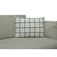 thumbnail image 5 of Mainstays Ivory & Blue Windowpane Decorative Pillow, 14" x 20", 5 of 5