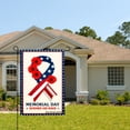thumbnail image 2 of Amhnf Memorial Day Remember And Honor American Flag Ribbon Poppy Garden Flag For Home Outdoor Garden Yard Decor 12x18 inch, 2 of 5