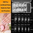 thumbnail image 4 of 2 Sets Acrylic Nail Art Holder Magnetic Practice Display Stand With 96pcs White Reusable Adhesive Putty And 100pcs Acrylic Coffin Fake Nail Tips Banmo, 4 of 5
