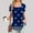 5-Navy, variant on Kayannuo Womens Tops Shirts for Women Valentine's Day Women Fashion Printed Casual V-Neck Short Sleeve Loose T-Shirt Blouse Tops
