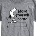 thumbnail image 3 of Peanuts - Make Yourself Heard - Men's Short Sleeve Graphic T-Shirt, 3 of 6