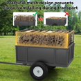 thumbnail image 3 of Utility Trailer, Heavy Duty ATV Trailer, 750lbs 17 Cubic Feet Lawn Mower Trailer, Yard Garden Trailer with Removable Sides, ATV Dump Trailers Pull Behind for Lawn Mower Tractor, 3 of 7