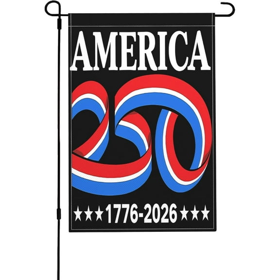 America 1776 2026 Flag America 250th Birthday 250 Years USA Garden Flags 12.5x18 Inch Double Sided Burlap Yard Signs No Flagpole