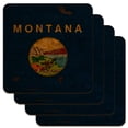thumbnail image 1 of Rustic Montana State Flag Distressed USA Low Profile Novelty Cork Coaster Set, 1 of 3