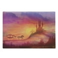 thumbnail image 1 of Fantasy Cutting Board, Gothic Medieval Castle and Carriage Horse Imaginary Kingdom Mystery Style Print, Decorative Tempered Glass Cutting and Serving Board, Large Size, Orange Purple, by Ambesonne, 1 of 1