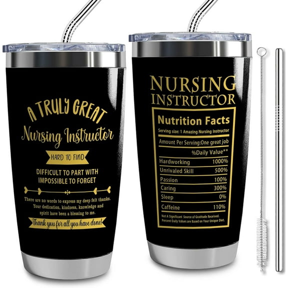 Nursing Instructor Gifts Tumbler for Women Men,20 oz Stainless Steel Insulated Tumblers with Lid, Medical Assistant Gifts, Nursing Student Gifts (nursing instructor)