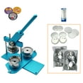 thumbnail image 1 of ChiButtons Kit de Fabrication de Boutons 75mm (3 Pouces) Machine à Badge-B400 + Moules Ronds 75mm + 100 Composants de Boutons + Coupe-Cercle Réglable (Bleu), 1 of 8