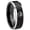 Black 2 Tone Beveled Edge, variant on Wolf Concave Black Tungsten Men Ring 10MM
