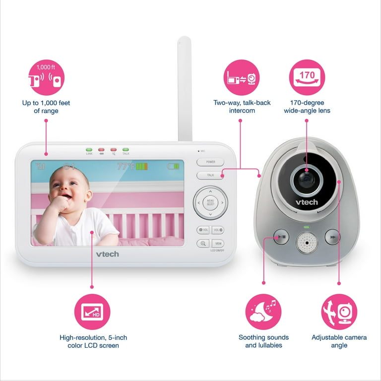 Monitor Camara Bebe Vtech Doble Camara Pantalla 5 VTECH