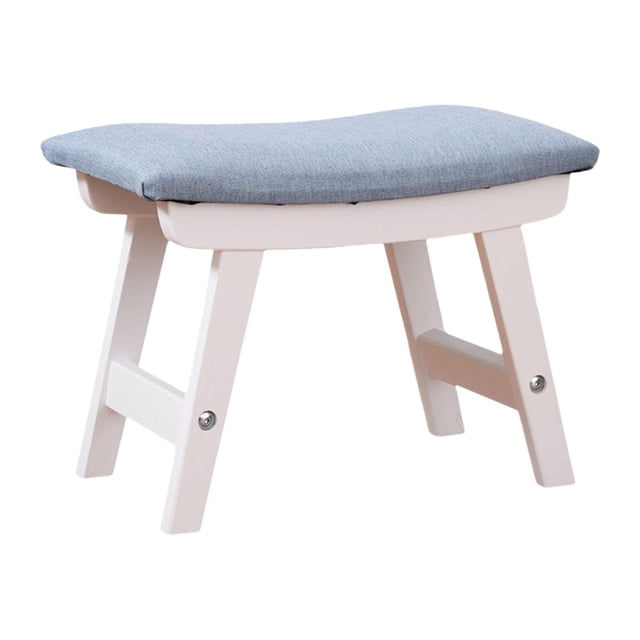 Reposapiés de madera Strade Fareast Limited taburete otomano azul 38,5 cm x 24,5 cm x 29 cm