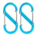 thumbnail image 2 of LJNYFDC Camping Gear Accessory 2Pcs Colored Carabiner Zipper Lock Clips Strong Load bearing Portable Camping Keyring S shaped Carabiners, 2 of 6