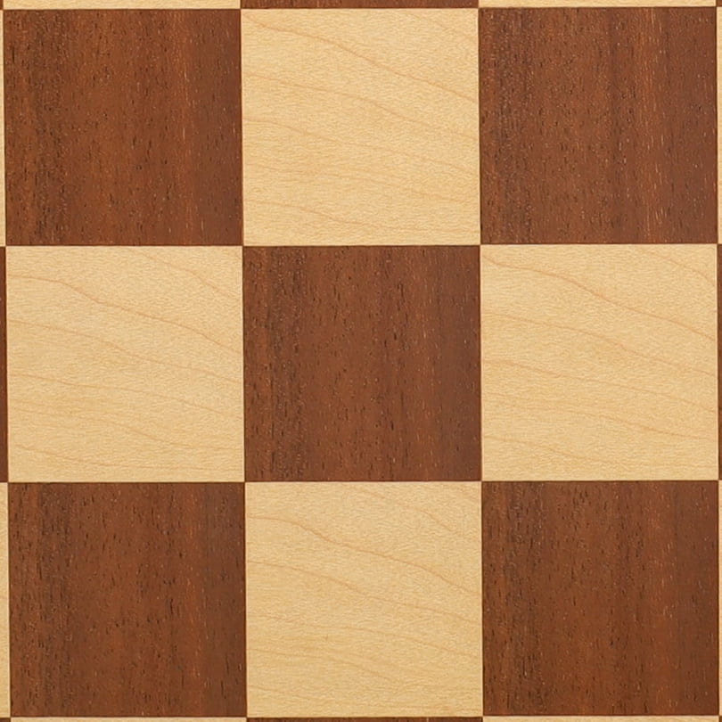 19.7” wooden chess board walnut without coordinates