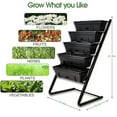 thumbnail image 2 of CERBIOR Vertical Garden Raised Garden Bed 4FT Freestanding Elevated Planters with 5 Container Boxes, Good for Patio Balcony Indoor Outdoor (Black), 2 of 9