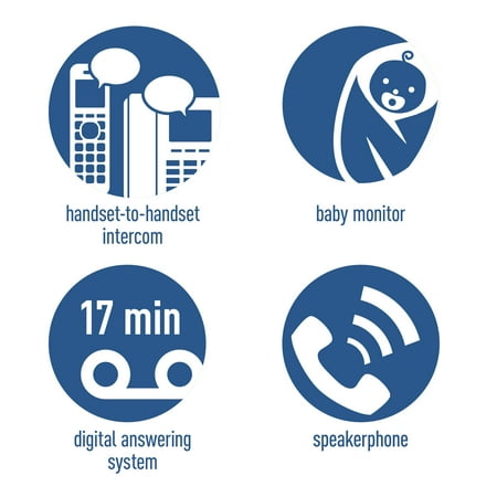 Panasonic 3-Handset Expandable Cordless Phone System with Answering System - KX-TG3833M
