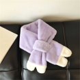 thumbnail image 4 of BXJX Girls Fleece Scarf, Warm Casual Lightweight Thick Neck Warmer for Winter Purple Size Free Size, 4 of 7