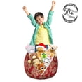 thumbnail image 3 of Damask Storage Toy Bag Chair, Oriental Swirls and Floral Elemental Motif Repetition on Warm Toned Backdrop, Stuffed Animal Organizer Washable Bag, Large Size, Tan and Vermilion, by Ambesonne, 3 of 3