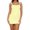 Yellow, variant on Women'S Summer Ribbed Bodycon Casual Square Neck Sleeveless Tank Top Club Party Mini Dresses Yellow L