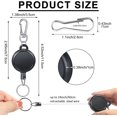 thumbnail image 3 of 4 Pieces Retractable Badge Reel Heavy Duty Retractable Badge Holders with Reel Clip and Extendable Key Ring for ID Name Card Key Keychain Holders, 24 Inches Cord, 3 of 5