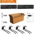 thumbnail image 6 of Heavy Duty Garage Storage Tool Organizer Especially for Heavy Tools, Thickened Hooks Tool Rack Wall Mount, 32" Tracks 4 Hooks, Hold up to 400 Lbs, 6 of 8