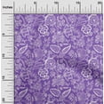 thumbnail image 2 of oneOone Cotton Poplin Twill Medium Purple Fabric Jacobean Silhouette Flower Quilting Supplies Print Sewing Fabric By The Yard 56 Inch Wide, 2 of 4