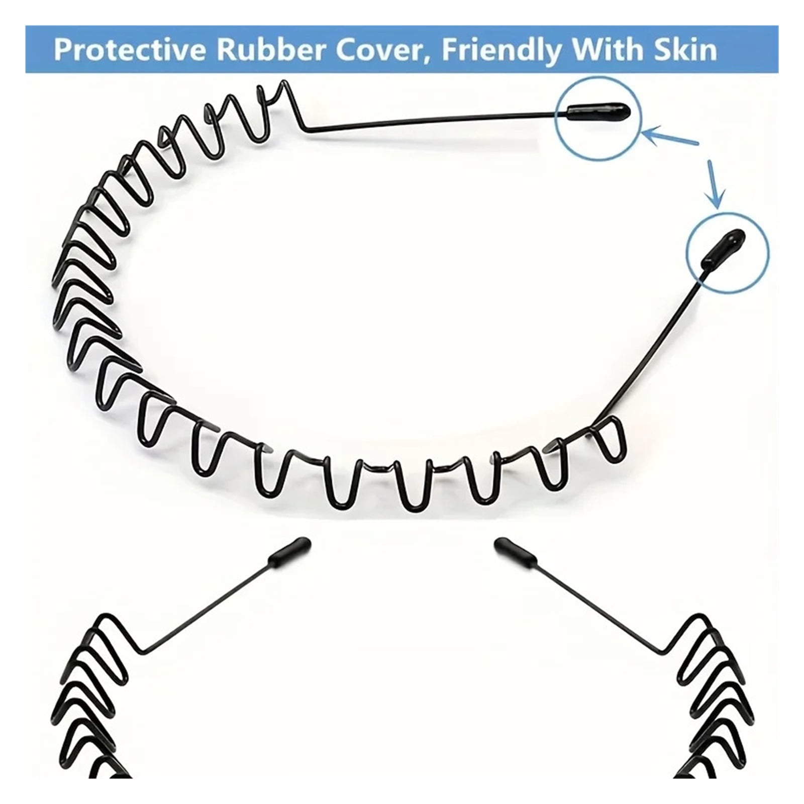 Men's sports hairband, invisible headband, male ponytail hairstyle hair tie, hair bundle for boys' headwear