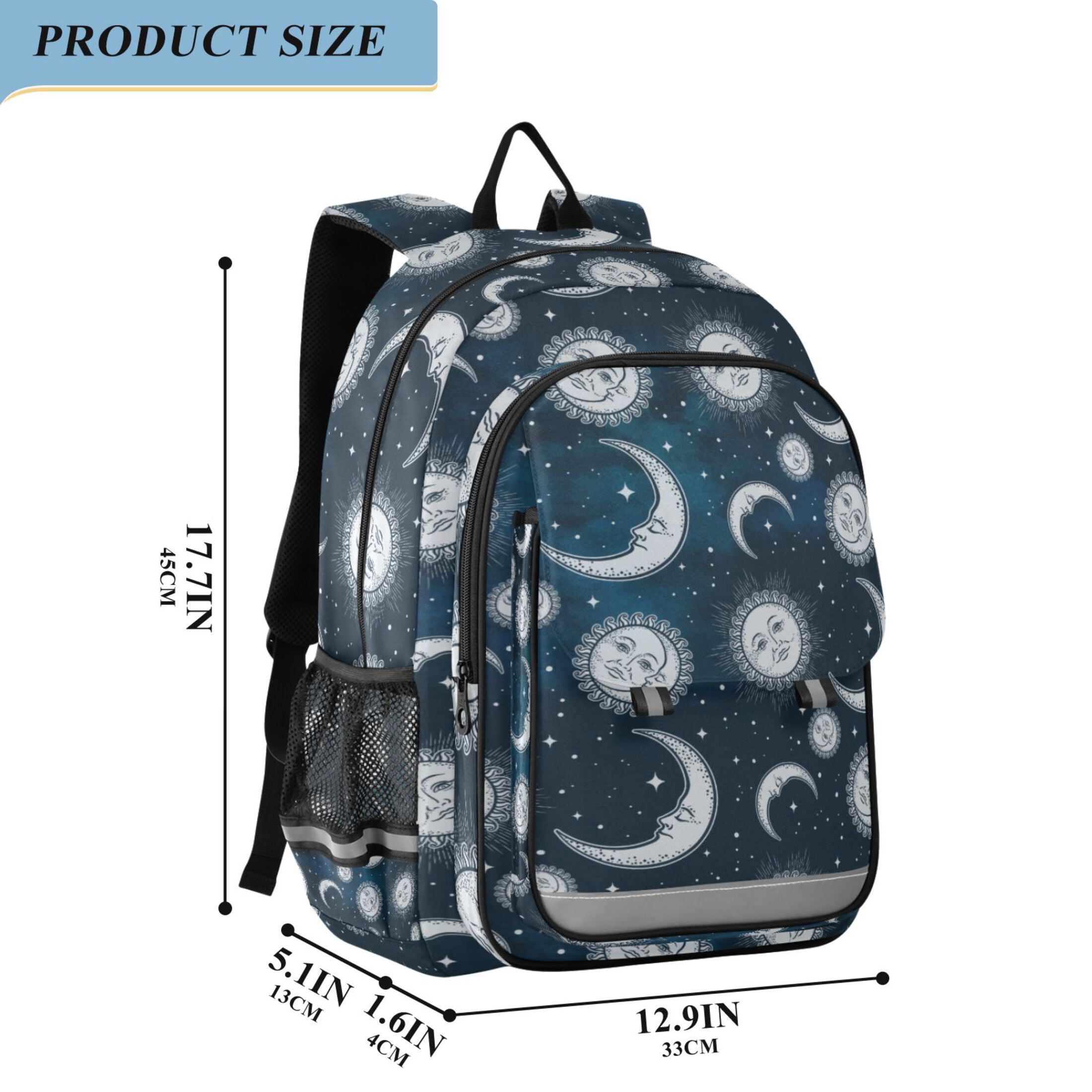 ALAZA Bohomia Moon Sun and Stars Laptop Backpack Purse Travel Bag Casual School Bookbag Rucksack for Women Men