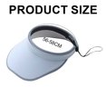 thumbnail image 2 of 55-60cm hat circumference adjustable summer outdoor anti-ultraviolet empty top hat female sunshade big brim sunscreen hat - Sky blue, 2 of 5