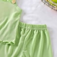 thumbnail image 4 of CAICJ98 Toddler Baby Summer Clothes Girl 3 6 12 18 Months 2T 3T 4T 5T Girls Outfits Cute Dinosaur Tank Tops+Shorts Outfits Lightweight Elastic Cotton Short Sets (Green,4-5 Years), 4 of 4