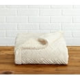 thumbnail image 4 of Great Bay Home Velvet Plush Fleece Reversible Sherpa Warm and Cozy Bed Blanket  (King, Winter White), 4 of 4