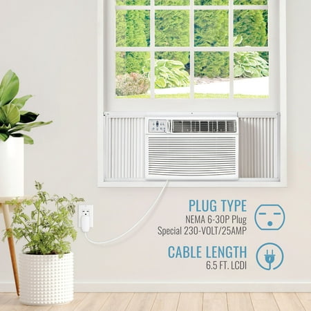 Keystone - 1000 Sq. Ft. 18,500 BTU Window Air Conditioner and 16,000 BTU Heater - White