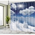 thumbnail image 5 of Ambesonne White Shower Curtain, Snow Covered Trees, 69"Wx84"L, Blue White, 5 of 5