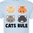 thumbnail image 4 of Inktastic Cats Rule with Cat Heads T-Shirt, 4 of 5