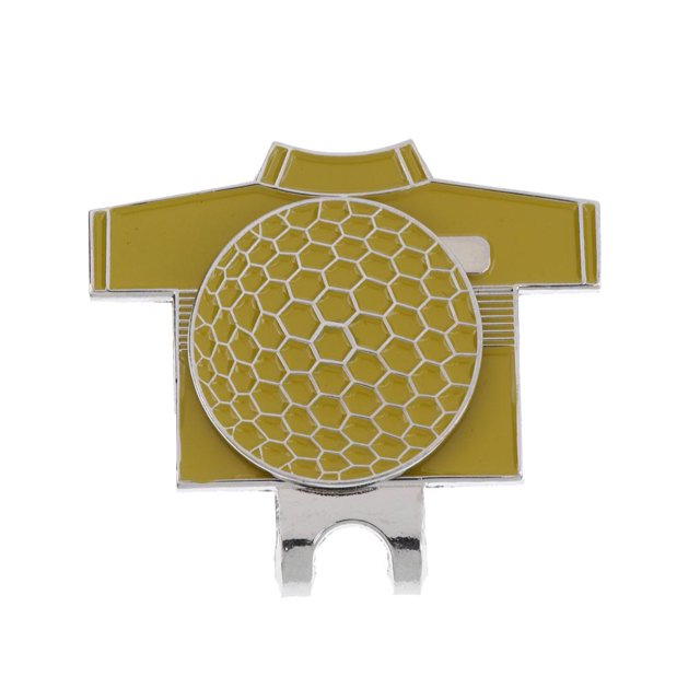 Marcador de golf de aleación de alta calidad con accesorios de golf con clip para sombrero - Golf divertido Amarillo Zulema Marcador de pelota de golf
