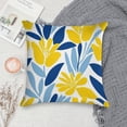 thumbnail image 5 of Yellow Blue Pioneer Flower Pillow Covers,Yellow Blue Pioneer Flower Throw Pillow Covers 18"×18" ,Living Room Sofa Couch Pillow Covers,Decorative Pillow Covers, 5 of 7