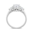 thumbnail image 4 of 1.75 Carat (Ctw) Lab-Created Three-Stone Moissanite Engagement Ring in Sterling Silver for Women, 4 of 5