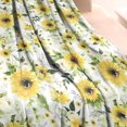 thumbnail image 3 of White Green Leaf Sunflower Pattern Blanket,Comfortable Soft Lamb Wool Throw Blanket,All Season,Warm Lightweight Blankets for Sofa Bed Couch Living Room Chair,40"x50", 3 of 4