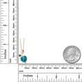 thumbnail image 2 of Gem Stone King 2.88 Ct Heart Shape London Blue Topaz 18K Rose Gold Plated Silver Pendant, 2 of 4