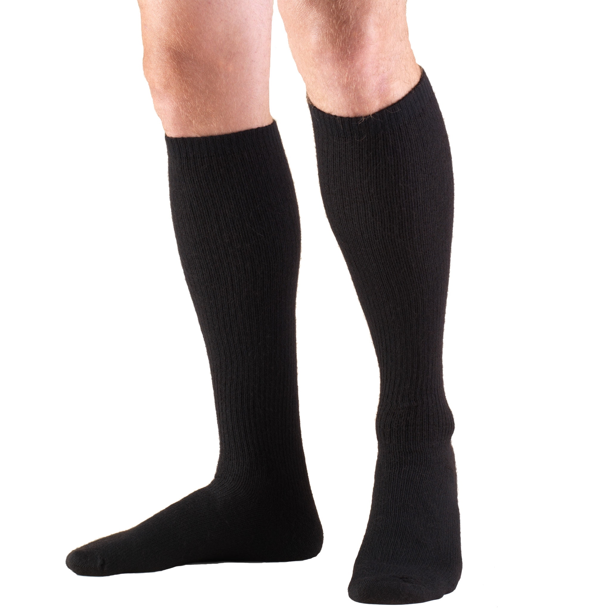 Truform Socks, Knee High: 8-15 mmHg, Black, Medium