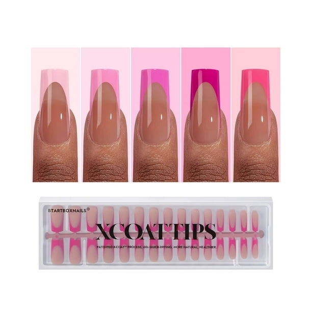 Press On Nails BtartBoxNails XCOATTIPS Pink French Tip