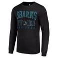 thumbnail image 2 of Men's Starter Black San Jose Sharks  Logo Graphic Long Sleeve T-Shirt, 2 of 3