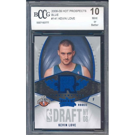 07 Hot Prospects Materials - 2008-09 hot prospects blue #141 KEVIN LOVE rookie BGS BCCG 10