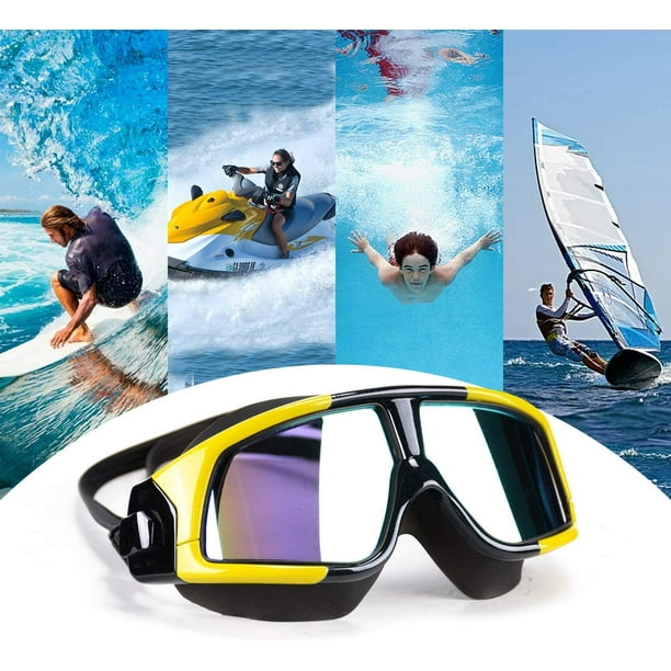 HAHDAXIA Premium Polarized Big Large Frame Swim Goggles Anti Fog No Leaking with UV Protection and Clear Lens Wide Advanced Rose Black Walmart